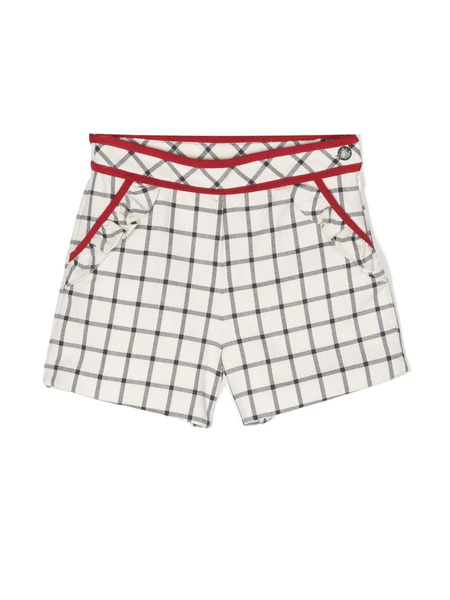  Patachou Checked Flannel Shorts - Neutrals 