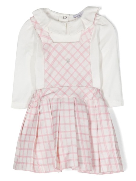  Patachou Checkered Pleated Skirt Set - Neutrals 