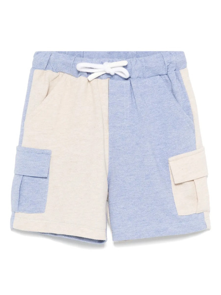  Patachou Colour-block Cargo Shorts - Blue 