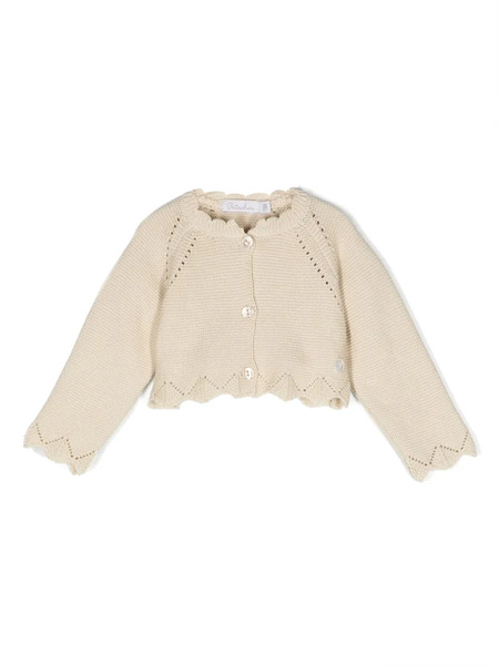  Patachou Crochet-knit Button-up Cardigan - Neutrals 