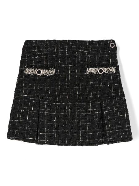  Patachou Crystal-buttons Skirt - Blue 