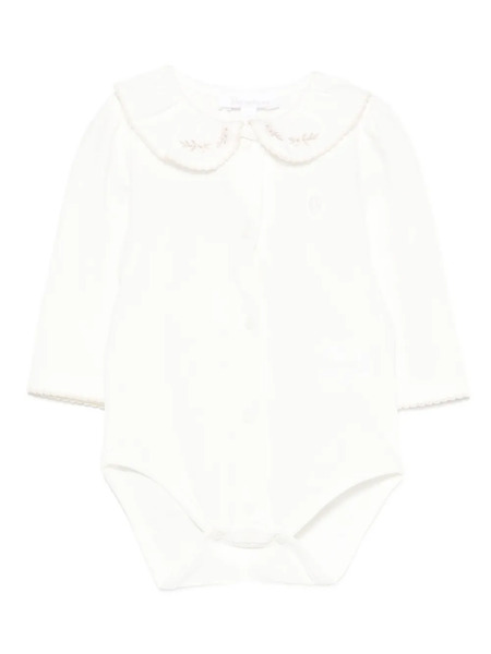  Patachou Embroidered-collar Body - White 