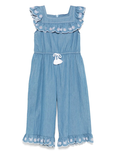  Patachou Embroidered Jumpsuit - Blue 