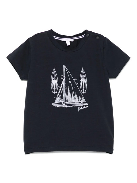  Patachou Embroidered T-shirt - Blue 