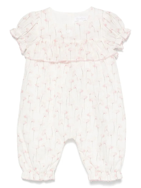  Patachou Floral-print Romper - White 