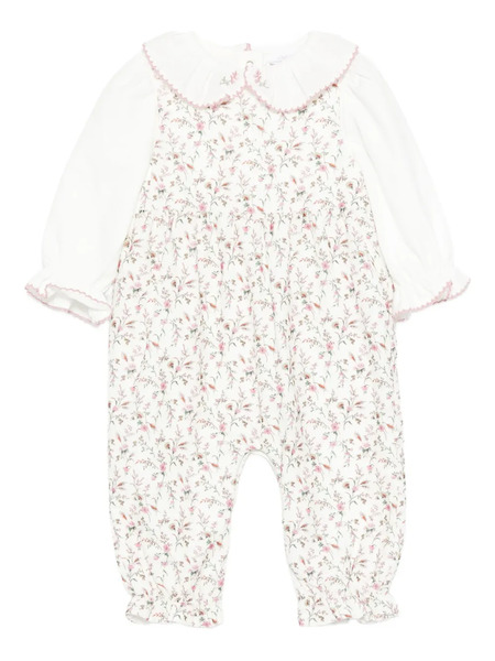  Patachou Floral-print Romper - White 