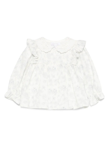  Patachou Floral-print Ruffled Blouse - White 