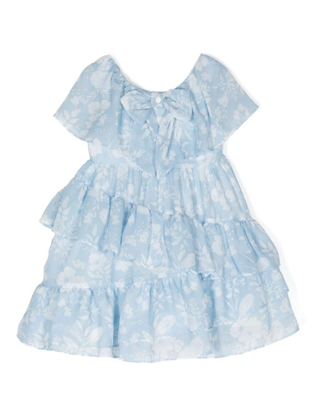  Patachou Floral-print Tiered Dress - Blue 