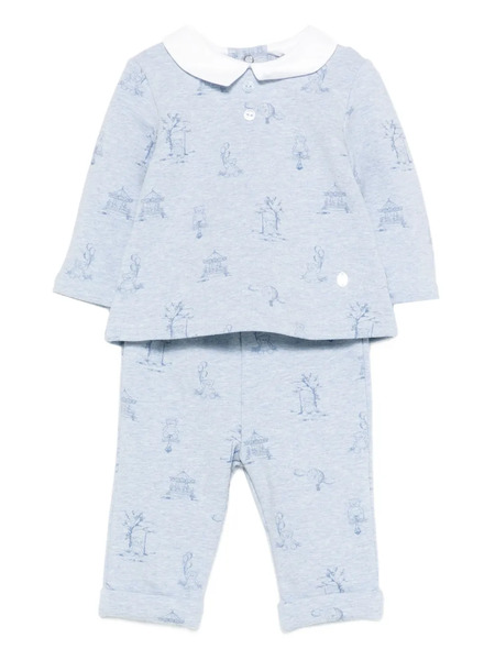  Patachou Graphic-print Trousers (set Of Two) - Blue 