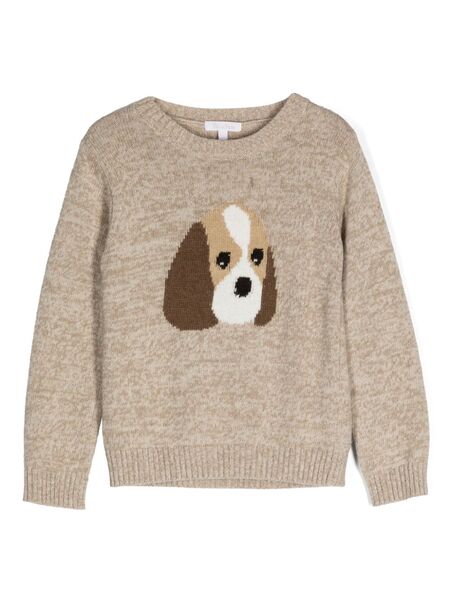  Patachou Intarsia-knit Sweater - Neutrals 