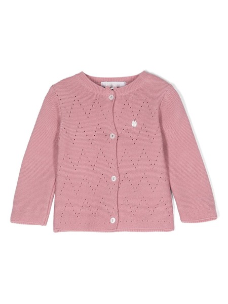  Patachou Logo-plaque Cardigan - Pink 