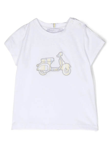  Patachou Motorcycle-patch T-shirt - White 