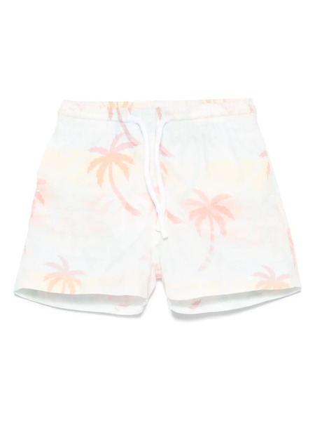  Patachou Palm-tree-print Swimshorts - Blue 