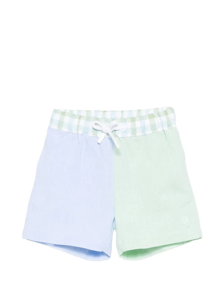  Patachou Patchwork Gingham Shorts - Blue 