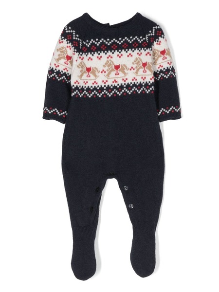  Patachou Patterned Intarsia-knit Pajamas - Blue 
