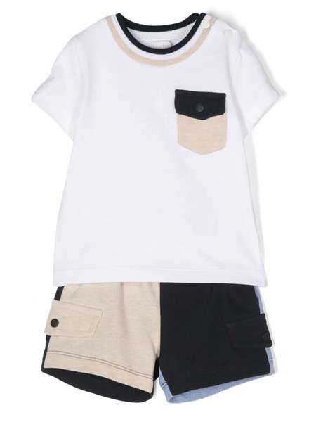  Patachou Piqué-weave Shorts Set - White 