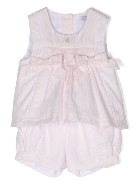  Patachou Piqué-weave Two-piece Set - Pink 