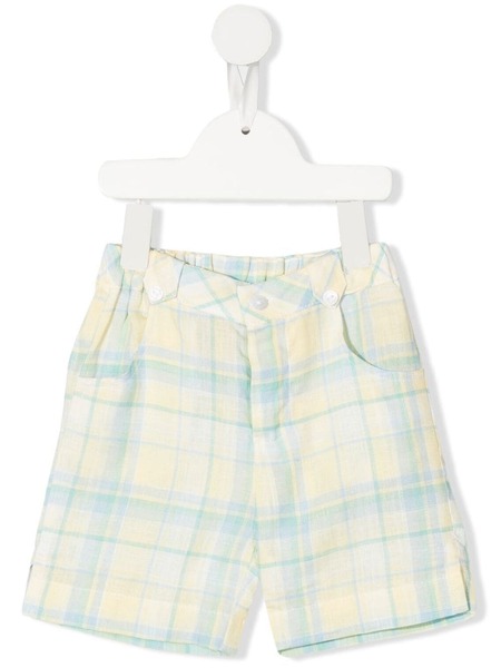  Patachou Plaid-check Print Shorts - Yellow 