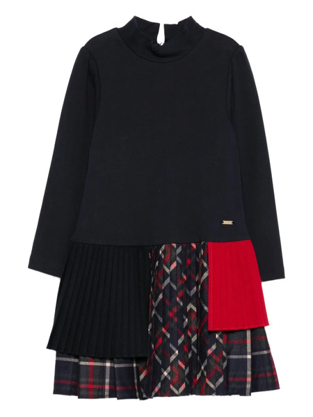  Patachou Pleated Panelled Dress - Blue 