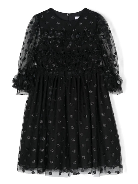  Patachou Polka Dot Dress - Black 