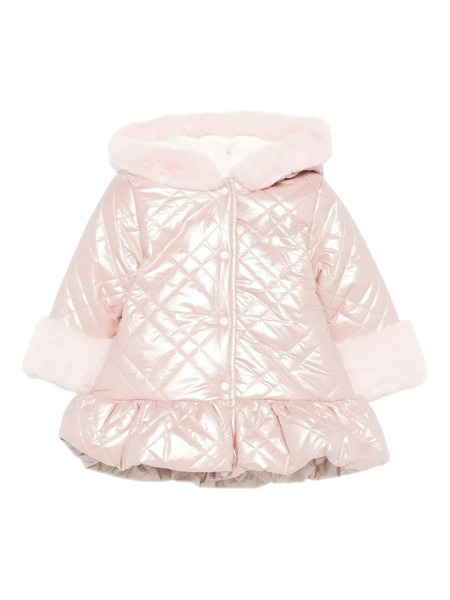  Patachou Quilted Ruffled Padded Coat - Pink 