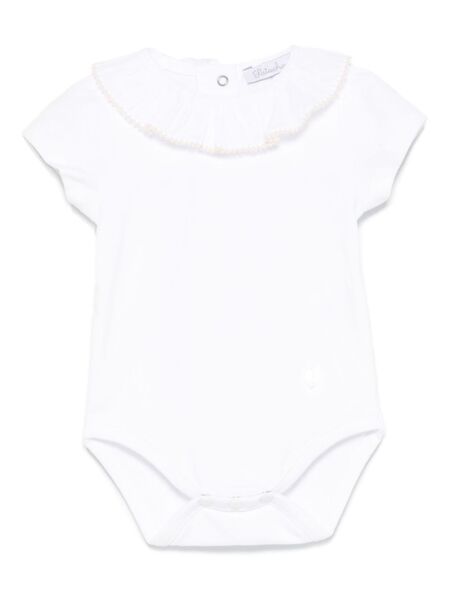 Patachou Ruffled-collar Body - White 