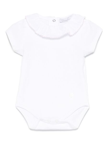  Patachou Ruffled-collar Body - White 