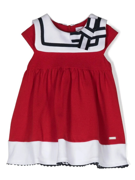  Patachou Sailor Collar Sleeveless Dress - Red 