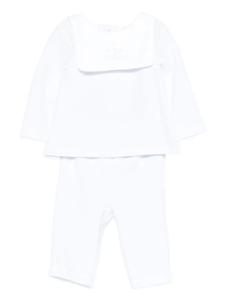  Patachou Sailor-collar Trousers (set Of Two) - Blue 
