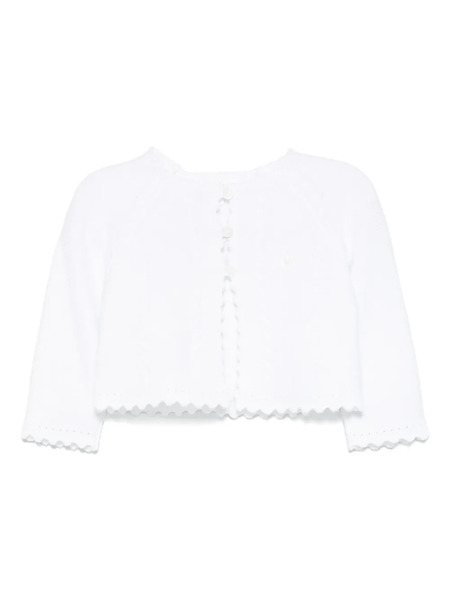  Patachou Scallop-trim Cardigan - White 