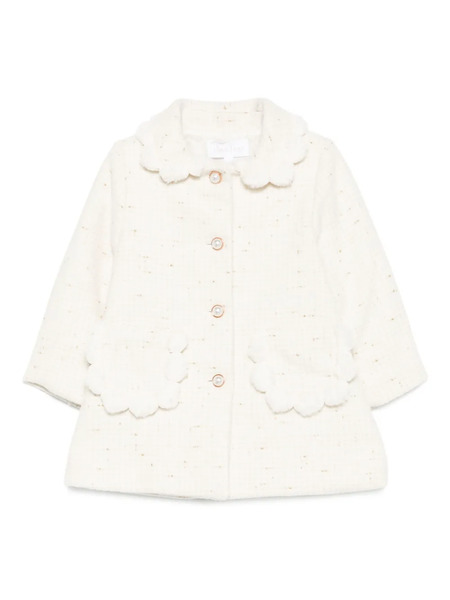  Patachou Scalloped-pocket Coat - White 