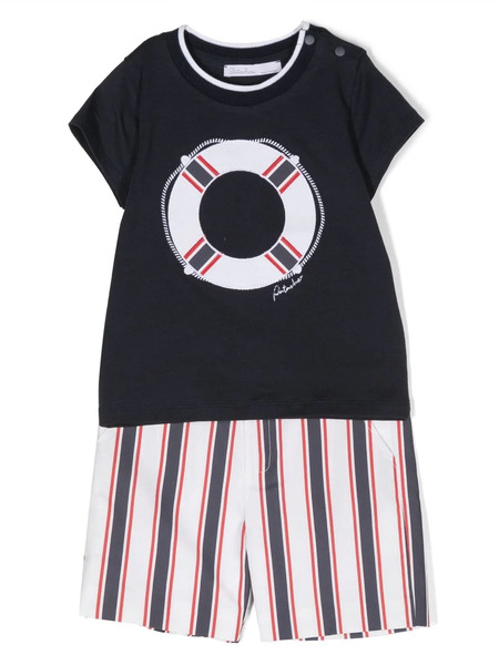  Patachou Stripe-print Short Set - Blue 