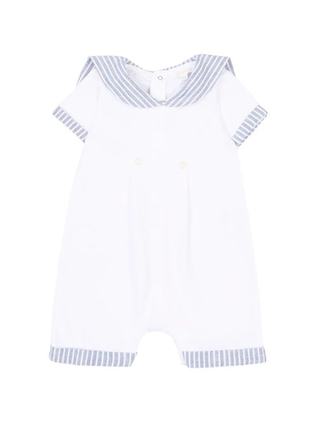  Patachou Striped-collar Rompers - White 