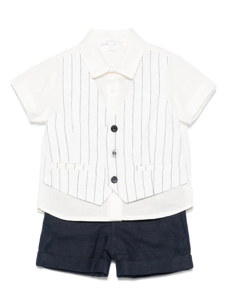  Patachou Striped Shorts (set Of Three) - Blue 
