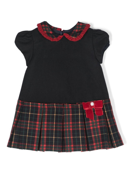  Patachou Tartan-pattern Pleated Dress - Blue 