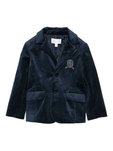  Patachou Velvet Blazer - Blue 