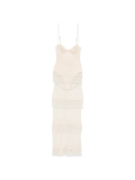  Patbo Beaded Tiered Maxi Dress - Neutrals 