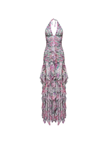  Patbo Floral-print Ruffled Dress - Green 