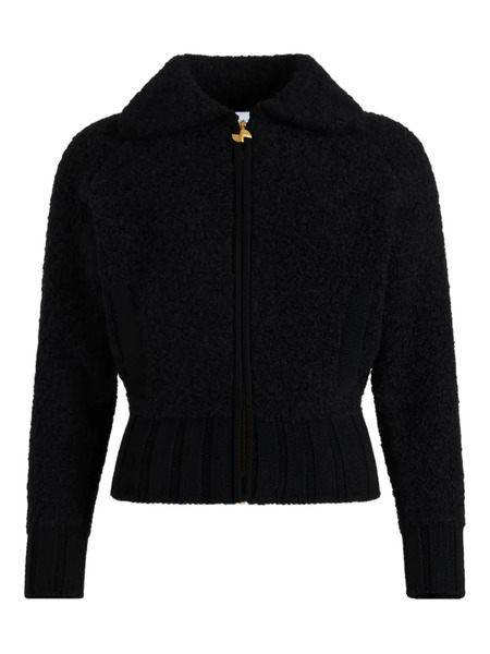  Patou Bouclé Zip-front Jacket - Black 