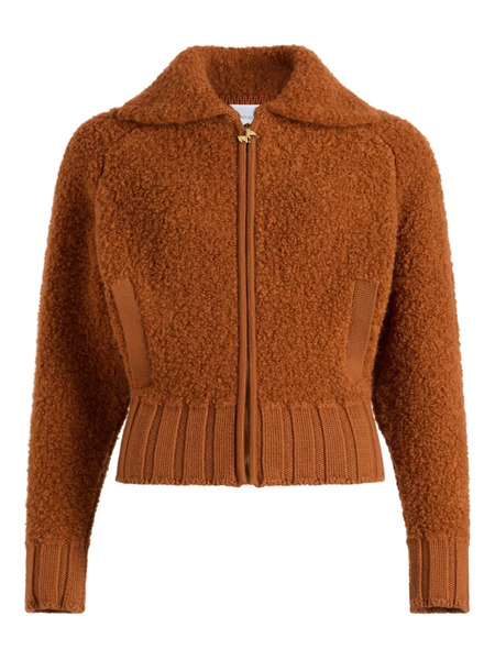  Patou Bouclé Zip-front Jacket - Brown 