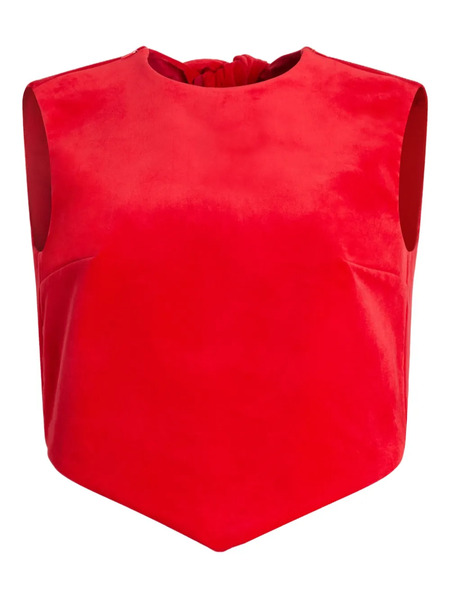  Patou Bow-detail Sleeveless Top - Red 