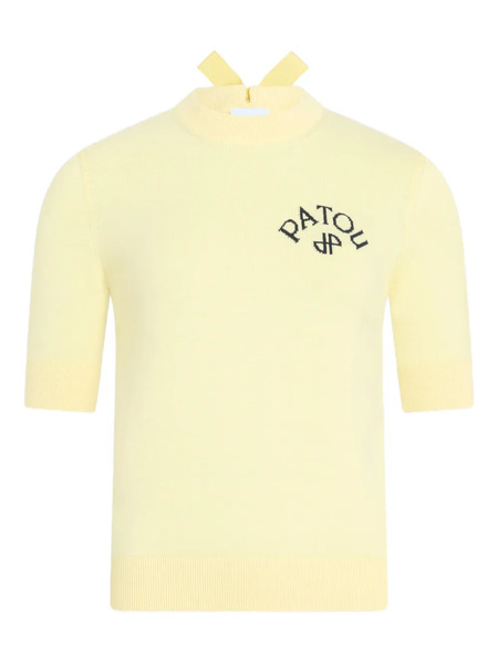  Patou Bow Short-sleeved Top - Yellow 
