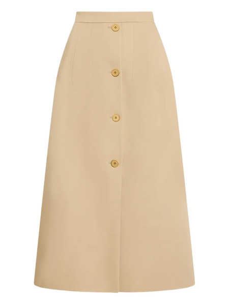  Patou Button-fastening Midi Skirt - Neutrals 