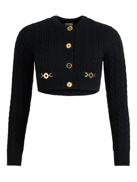  Patou Cable-knit Buttoned Cardigan - Black 