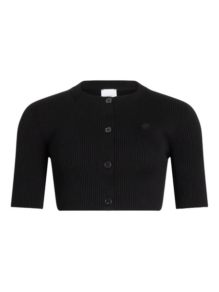  Patou Cropped Cardigan - Black 