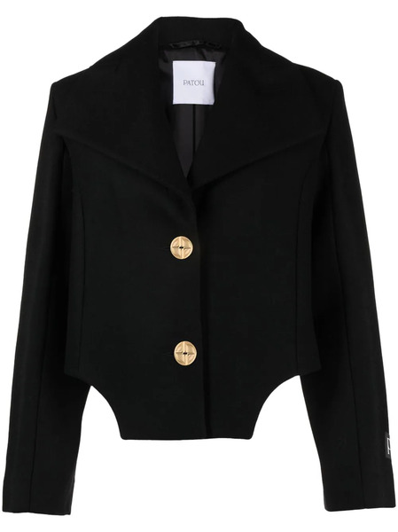  Patou Cut-out Cropped Jacket - Black 