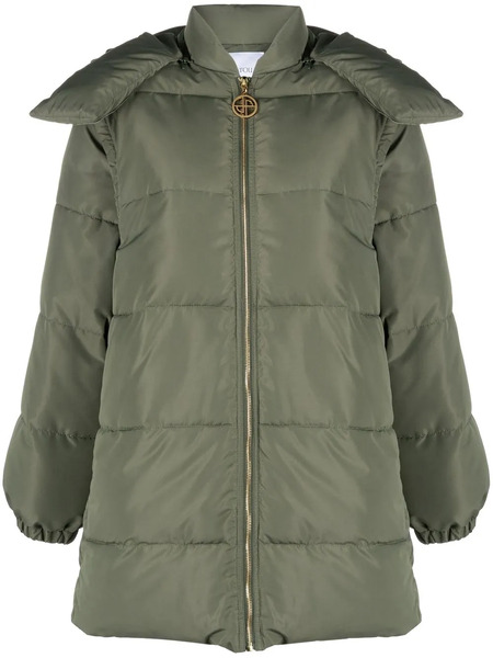  Patou Detachable-sleeve Puffer Coat - Green 