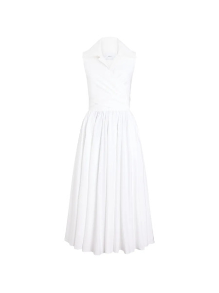  Patou Draped Midi Dress - White 