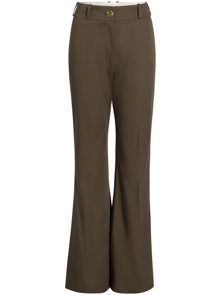  Patou Gabardine Flared Trousers - Green 