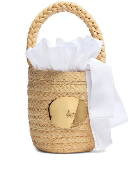  Patou Iconic Raffia Bucket Bag - Neutrals 
